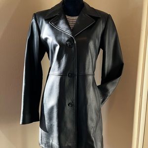 Alfani Genuine Black Leather Jacket